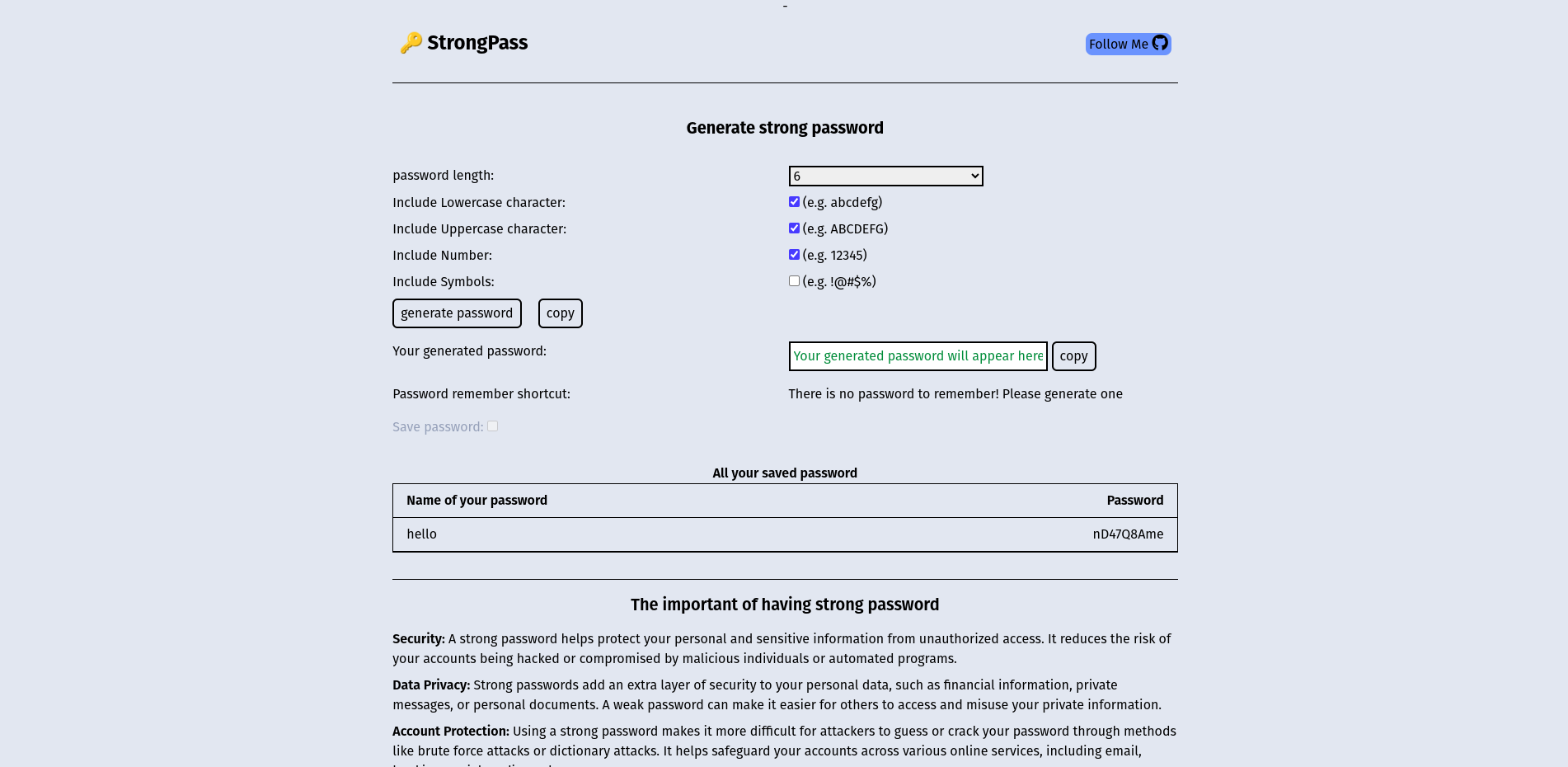 Password generator